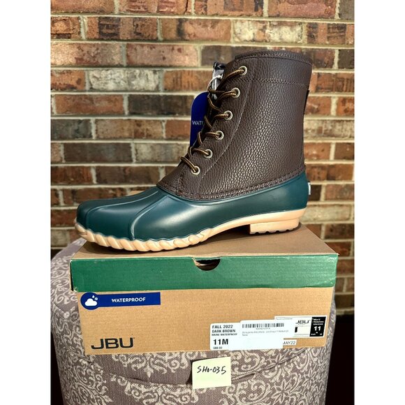 JBU By Jambu Men\'s Maine Duck Boot Waterproof Dark Brown Size 11 Medium main image 4
